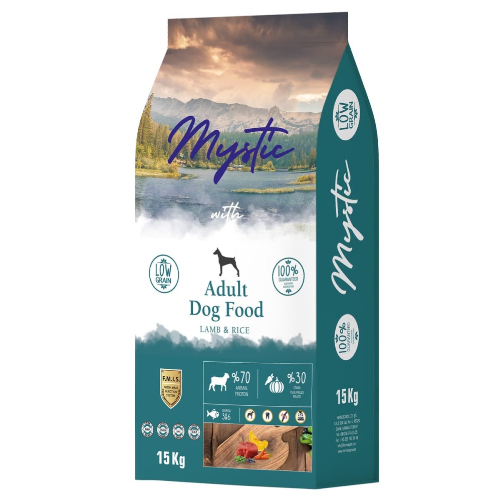 Mystic Low Grain 15kg+ 2kg Ξηρά Τροφή Light για Μεγαλόσωμους Ενήλικους Σκύλους με Αρνί και Ρύζι