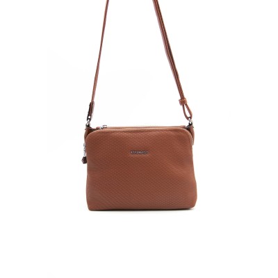 Silver Polo Κόκκινο του τούβλου Γυναικεία Τσάντα χιαστί με πέντε θήκες 