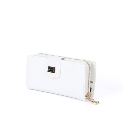 Silver Polo Λευκό Γυναικείο Πορτοφόλι & Θήκη για Κάρτες με τρεις θήκες 