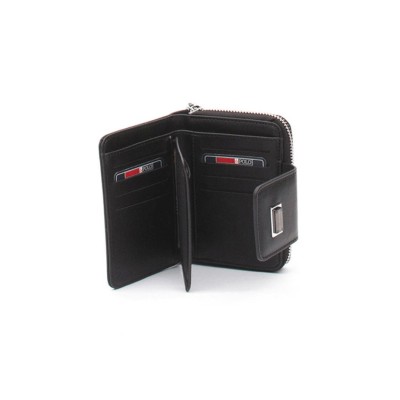 Silver Polo Μαύρο Γυναικείο Πορτοφόλι & Θήκη για Κάρτες με τρεις θήκες 13x9x3