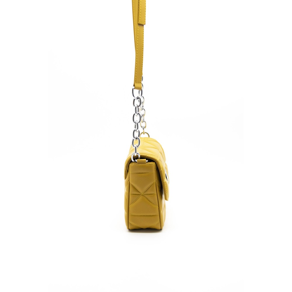 Silver Polo Μουσταρδί Γυναικεία Τσάντα χιαστί μονής θήκης SP1053-8