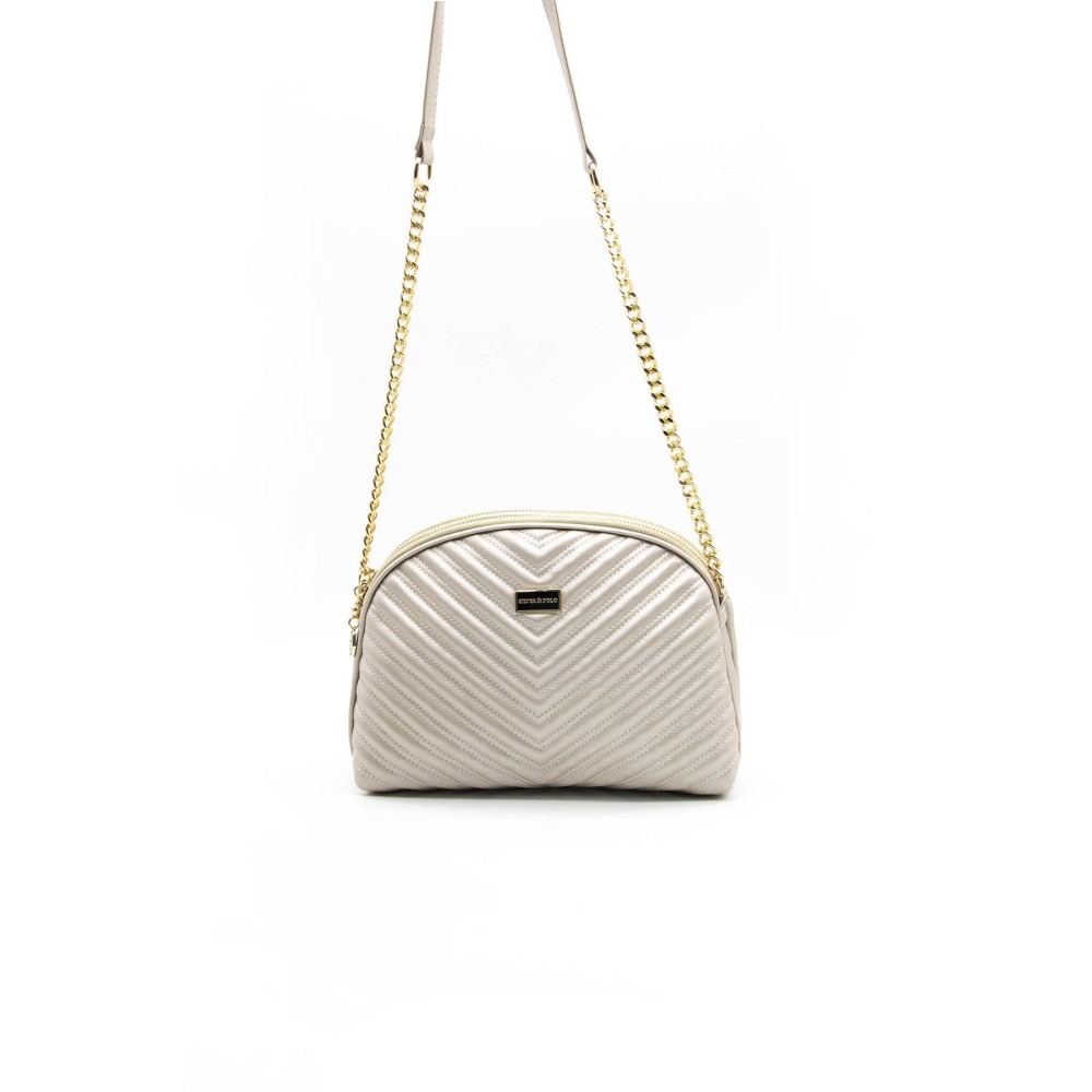 Silver Polo Nut Γυναικεία Τσάντα Χιαστί με δύο θήκες SP1037-5