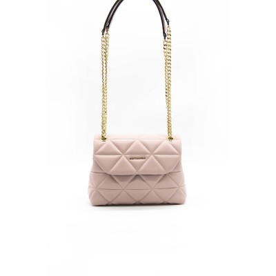 Silver Polo Πούδρας Γυναικεία τσάντα χιαστί με λουράκι αλυσίδα