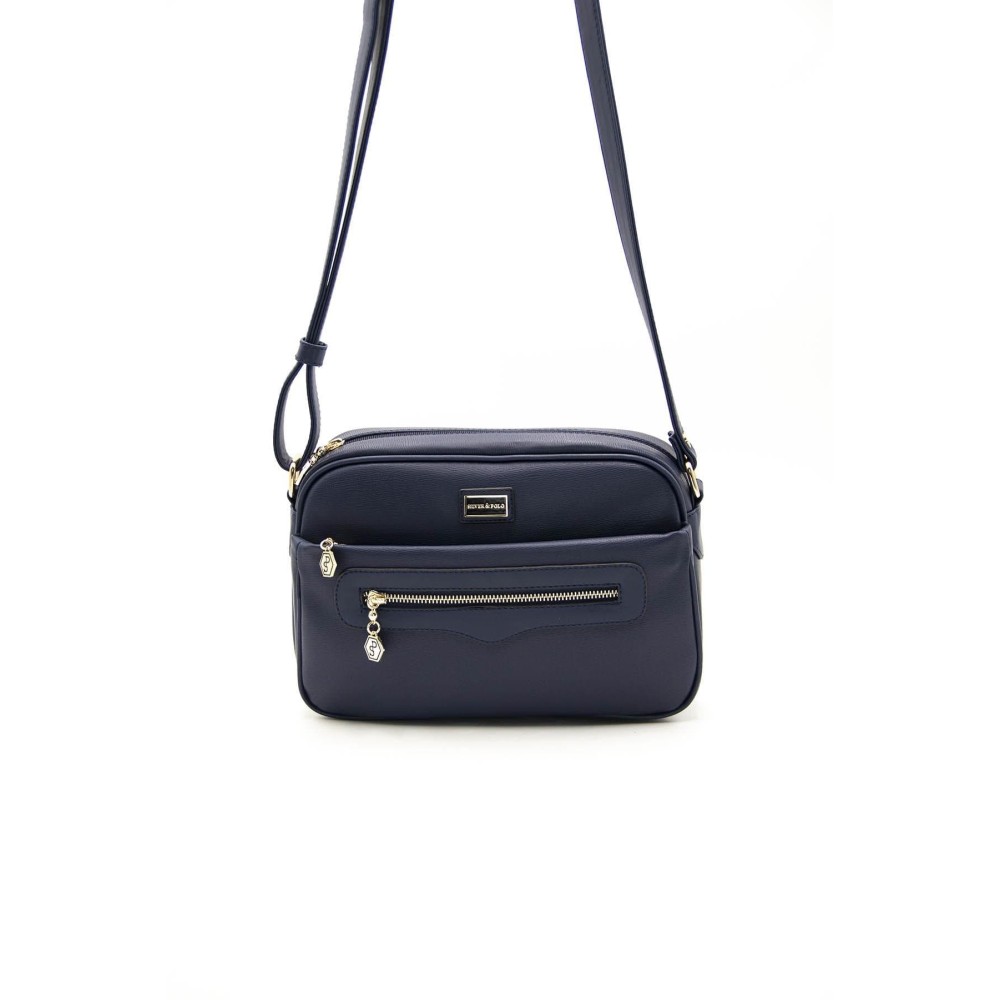 Silver Polo Μπλε Γυναικεία Τσάντα χιαστί μονής θήκης