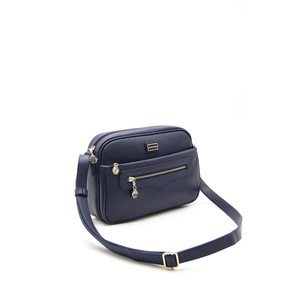 Silver Polo Μπλε Γυναικεία Τσάντα χιαστί μονής θήκης